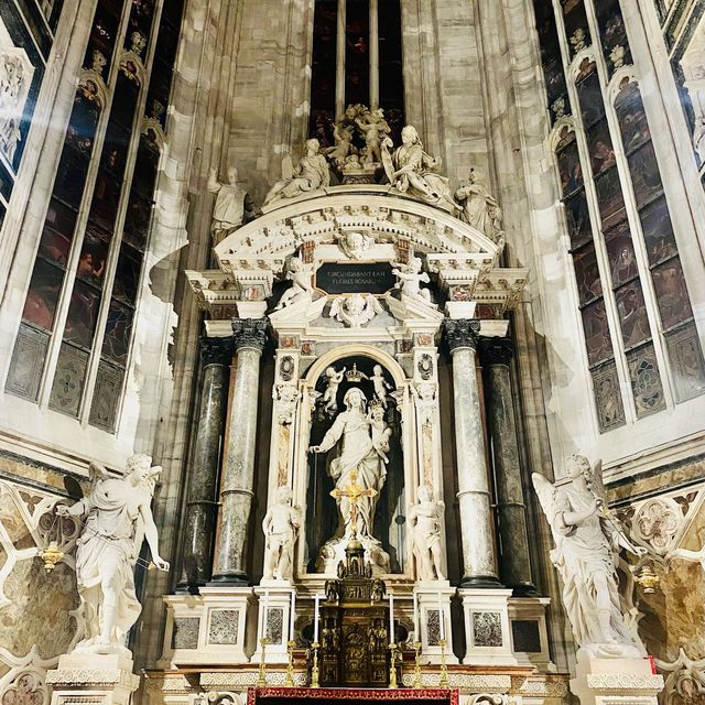 INTERIOR OF THE MASSIVE DUOMO