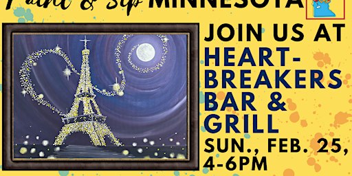 February 25 Paint & Sip at Heartbreakers Bar & Grill | Heartbreakers Bar & Grill