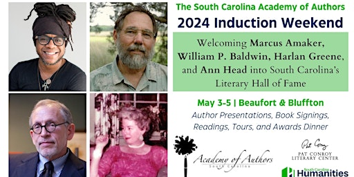 South Carolina Academy of Authors 2024 Induction Weekend | May 3-5 | Beaufort County