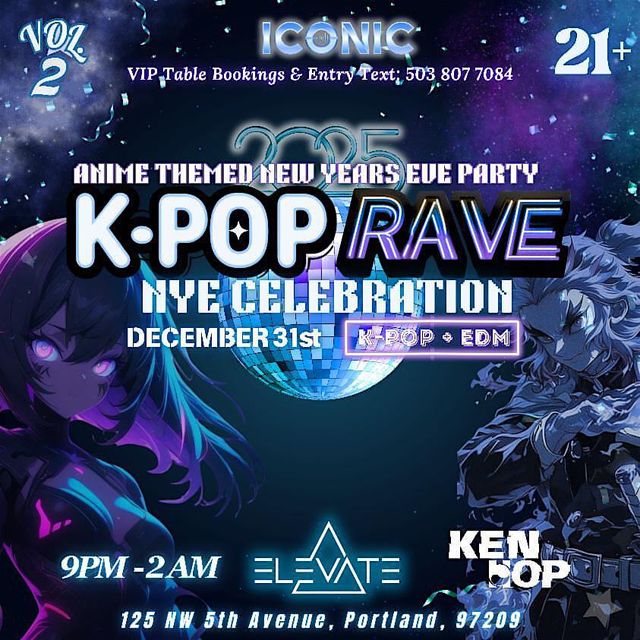 Ken Hop Presents Animated Themed New Years Eve Party K Pop Meets EDM Vol 2 | 125 NW 5th Ave