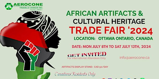 AFRICAN ARTIFACTS & CULTURAL HERITAGE TRADE FAIR | TCC Canada - The Corporate Centre