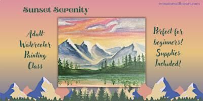 Sunset Serenity Watercolor Paint & Sip Class | 901 Santa Fe Dr