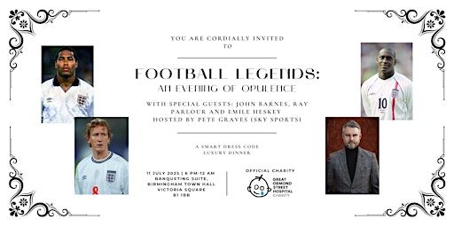 Football Legends: An Evening of Opulence | Birmingham Town Hall | Civic Banqueting Suite