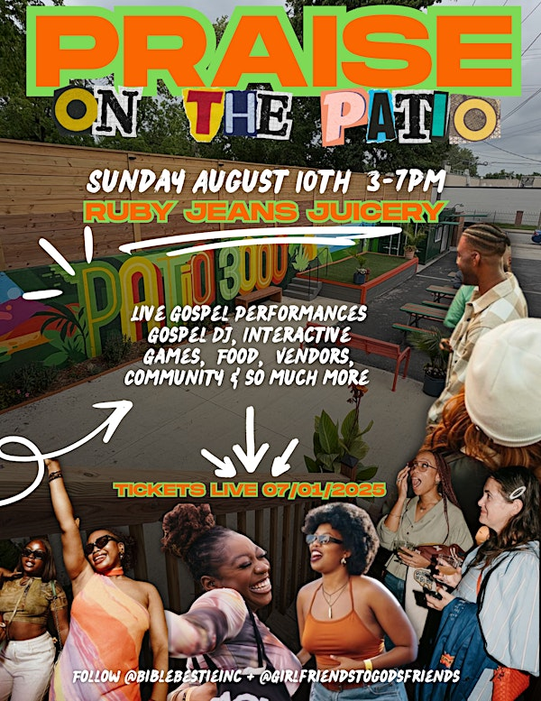 Praise on Patio 3000: Gospel Day Party | Ruby Jean's Kitchen & Juicery