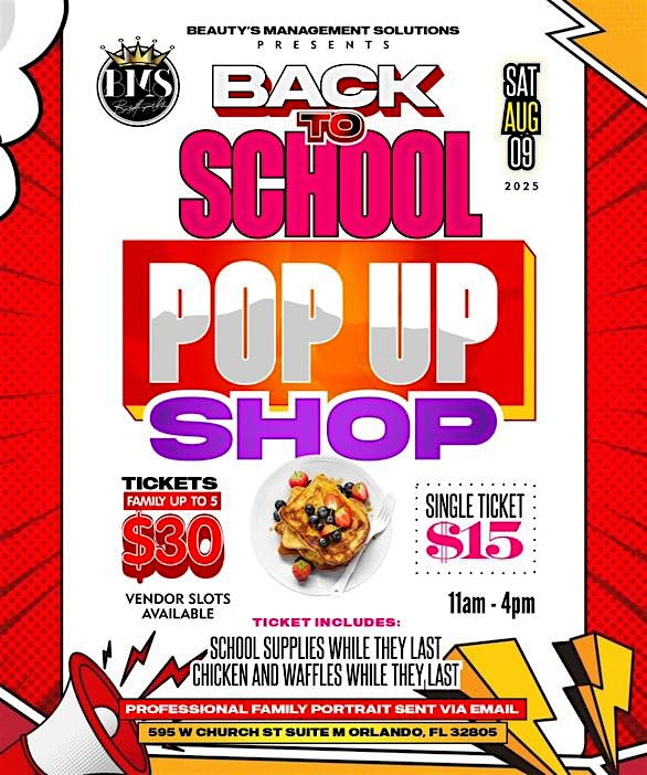 BMS Back to School POP UP SHOP | 595 W Church St