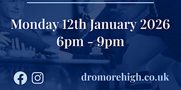 Quiet Hour Tour at 5 pm Dromore High Open Night | Dromore High School