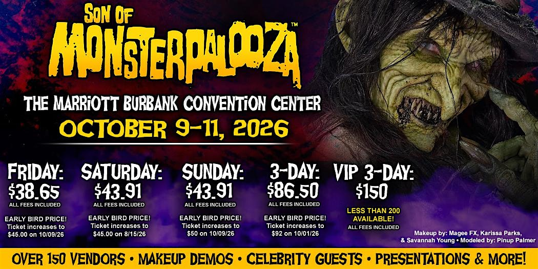 SON OF MONSTERPALOOZA - Burbank - 2026 | The Marriott Burbank Convention Center & Hotel