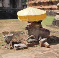 Historic Hindu temple with pyramid shape