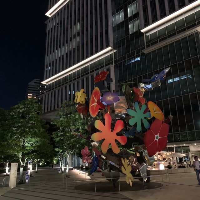 弁慶堀と東京ガーデンテラスのライトアップ🌃