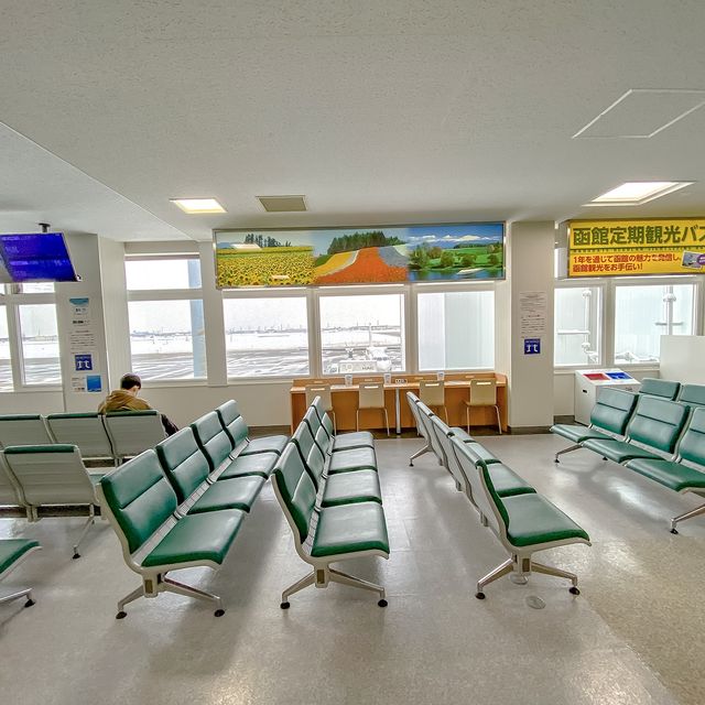 真冬の丘珠空港待合室