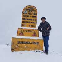 Snowy Khardung La Pass 