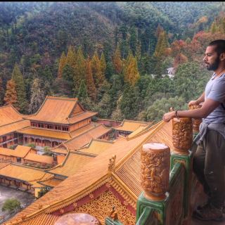 Beautiful Pagoda and temple at Tianmushan 