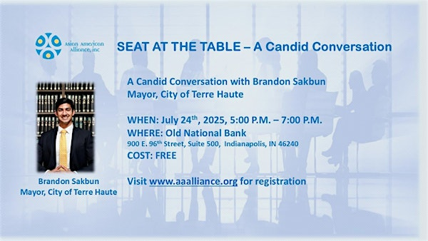 Seat At The Table with Mayor Brandon Sakbun | 900 E 96th St suite 500