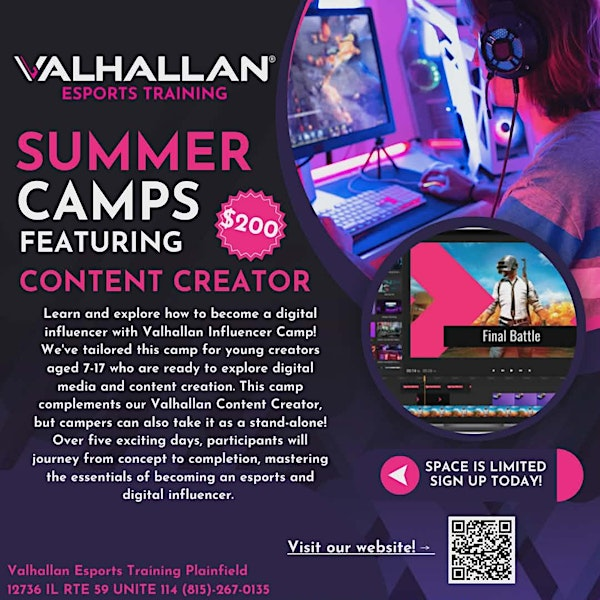 Valhallan Esports Training Content Creator Summer Camp | Valhallan Esports Training