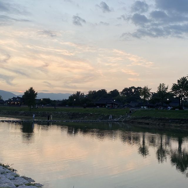 노을맛집 경주 월정교