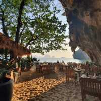 Dining in cave with a scenic view 