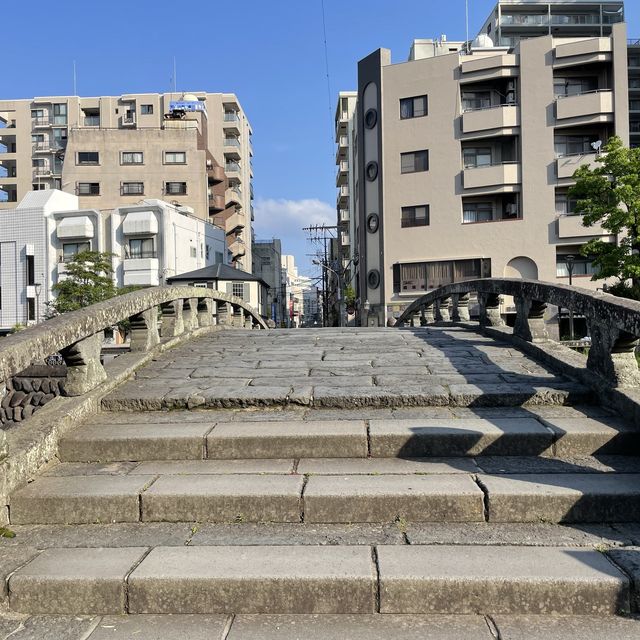 【長崎県】紫陽花の名所、眼鏡橋を散策