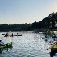kayaking at Donghu East lake park 