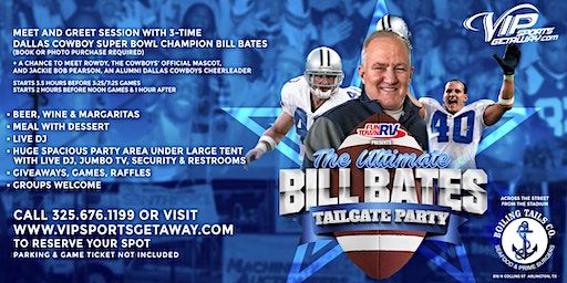 Fun Town RV Presents Ultimate Bill Bates Tailgate Party-Cowboys v GIANTS | Boiling Tails Co.