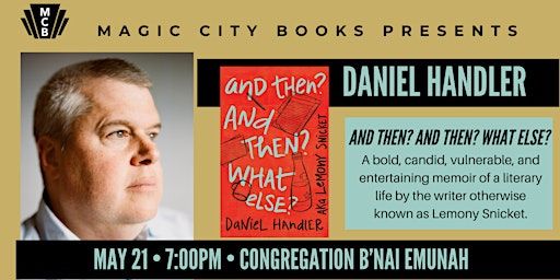 An Evening with Daniel Handler AKA Lemony Snicket | The Synagogue | Congregation B'nai Emunah