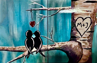 Love Birds on Birch tree at Cre8 Studio Upstairs | Cre8 Studios Upstairs