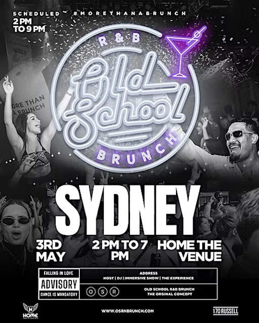 Old School R&B Brunch - Sydney | Home Main Venue
