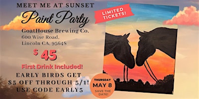 GoatHouse Paint Party - Meet Me at Sunset | GoatHouse Brewing Co.