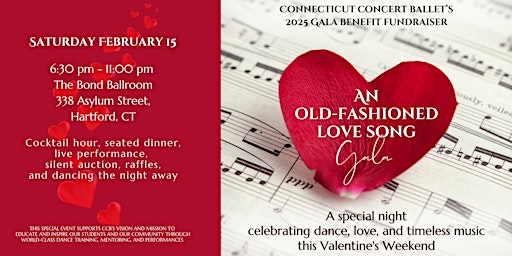 Connecticut Concert Ballet's Gala Fundraiser:❤️AN OLD-FASHIONED LOVE SONG❤️ | The Bond Ballroom