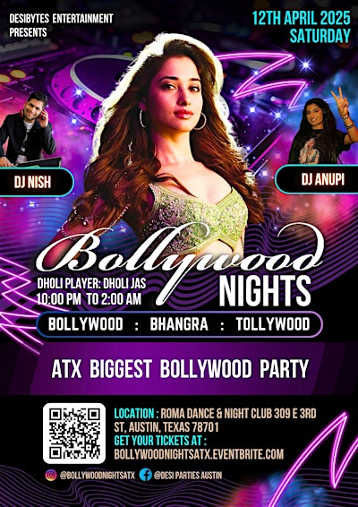 Bollywood Nights - ATX Biggest Bollywood Party with DJ Nish :. DJ Anupi | ROMA Seed AI House