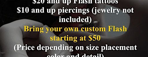 FLASH $20 AND UP TATTOOS AND $10 AND UP PIERCINGS AUGUST 12TH | Redink Tattoo Studio