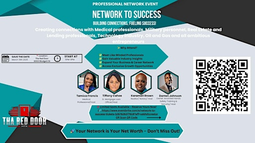 NETWORK TO SUCCESS | 3000 Blodgett St