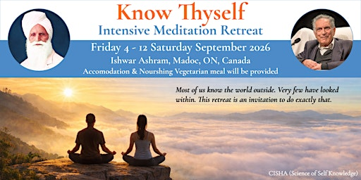 Know Thyself — An Intensive Meditation Retreat | Ishwar Ashram