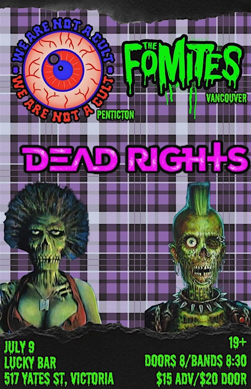 The Fomites We Are Not a Cult with Dead Rights at Lucky Bar | Lucky Bar