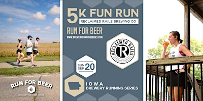 5k Beer Run x Reclaimed Rails| 2026 IA Brewery Running Series | Reclaimed Rails Brewing Company