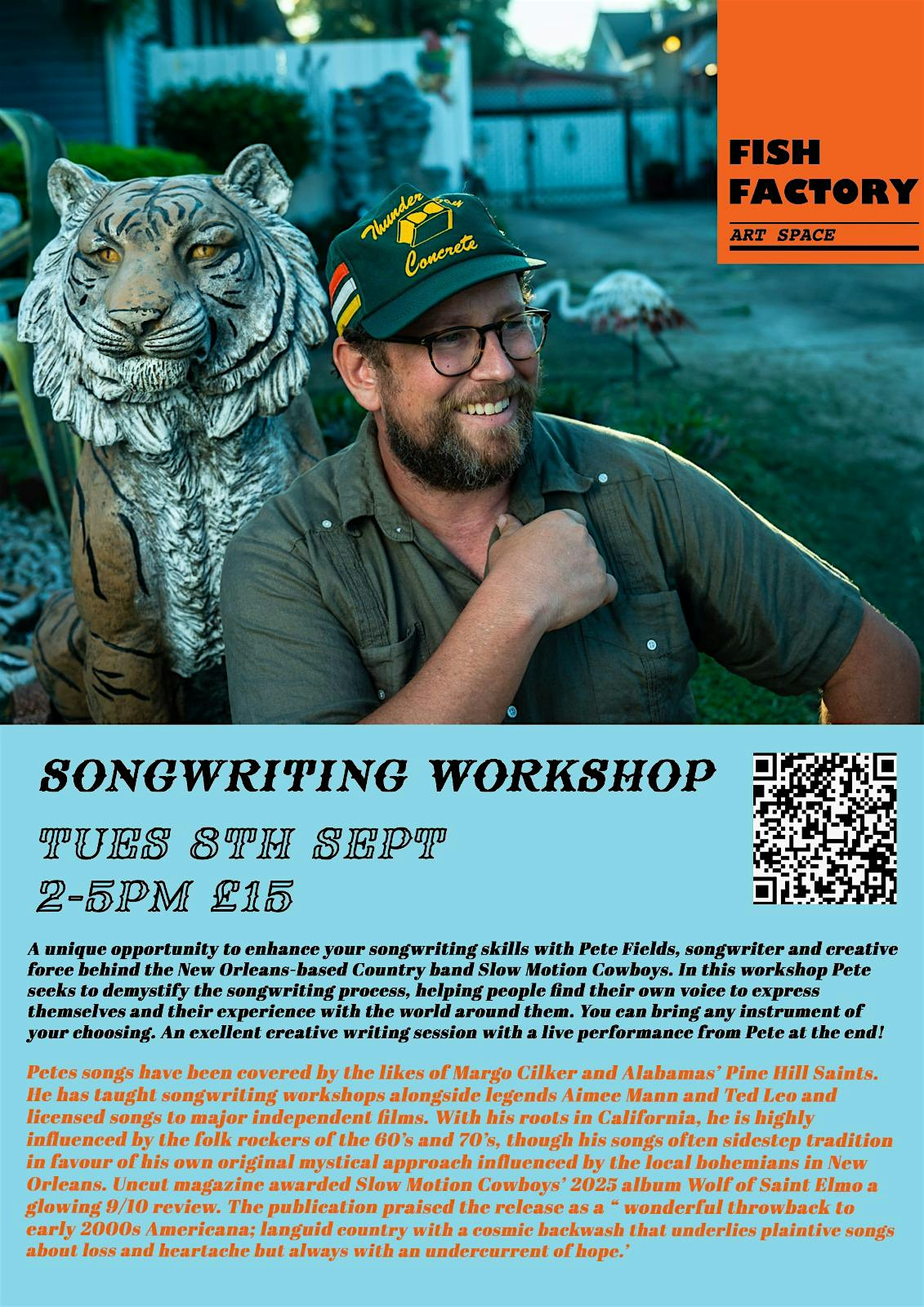 Songwriting workshop with Pete Fields | The Fish Factory Art Space