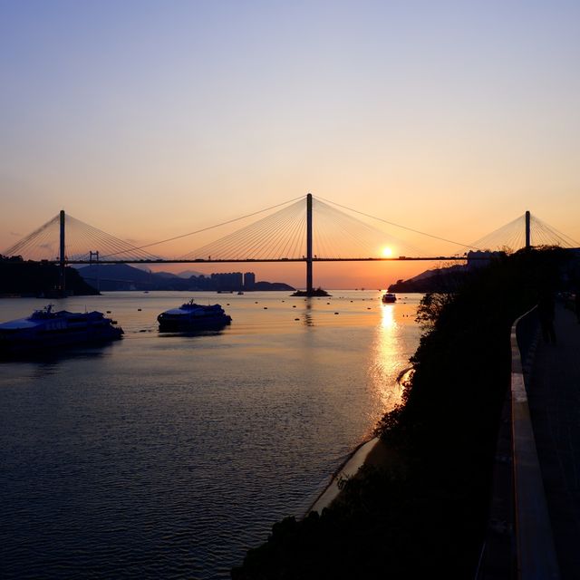 汀九橋日落
