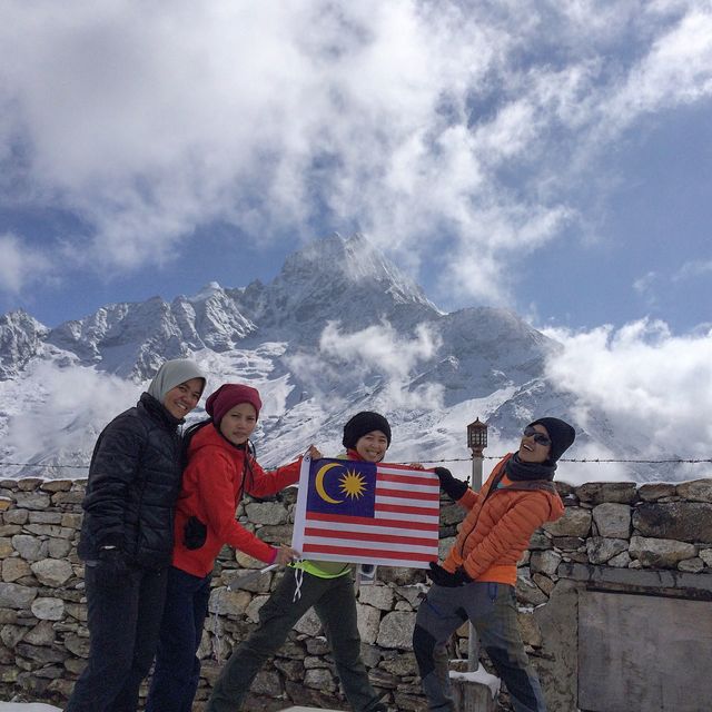 White covered snow Namche Bazaar