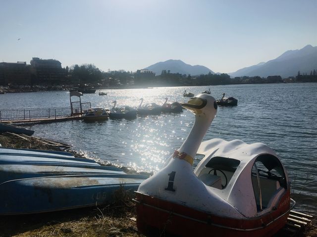 【山梨】河口湖からの富士山の眺め