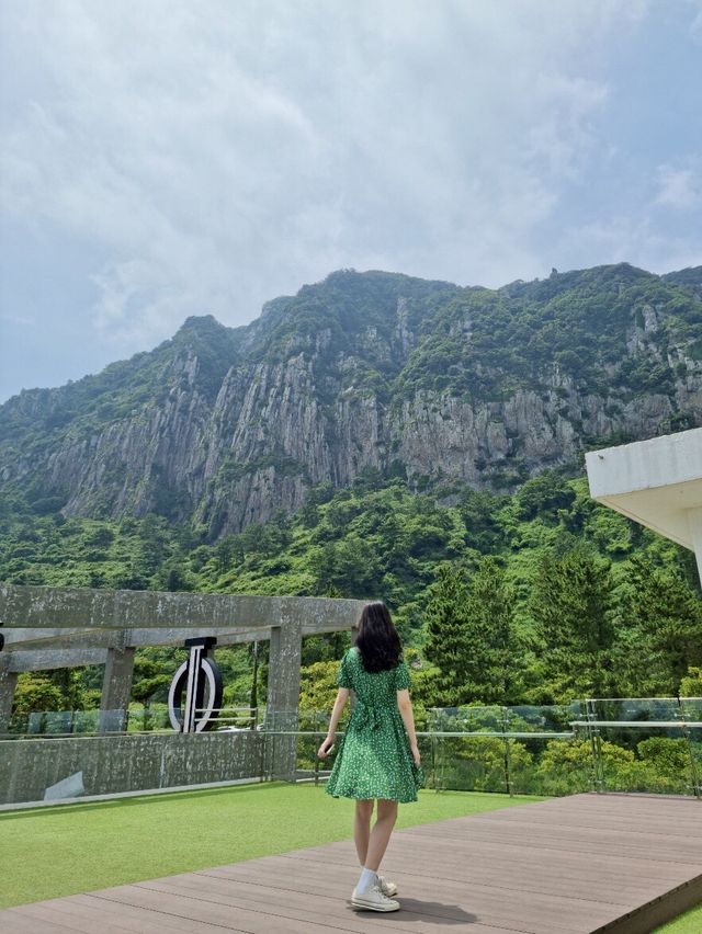 산과 바다를 한눈에 볼 수 있는 희귀 뷰 카페 🏞