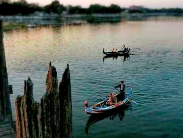 Beautiful Sunset at U Bein Bridge