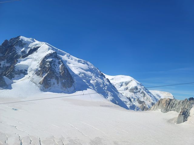 搭纜車觀賞Mont Blanc 