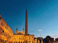 Visiting one of the four major basilicas in Rome at night: the Basilica of St. John Lateran.