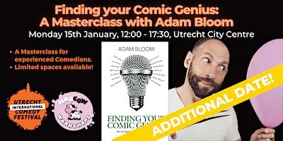 EXTRA DATE! Finding your Comic Genius: A Masterclass with Adam Bloom | Central Utrecht (EXACT ADDRESS TO BE CONFIRMED)