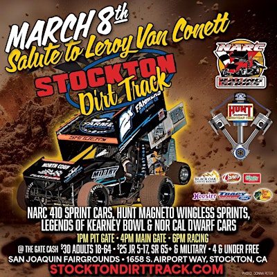 Salute to Leroy Van Conett - Wing Sprint Cars, Wingless Sprint Cars & More! | San Joaquin County Fairgrounds