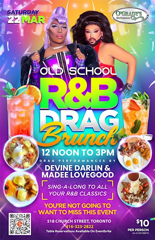R&B Drag Brunch with Devine Darlin and Madee Lovegood | O'Grady's Restaurant On Church