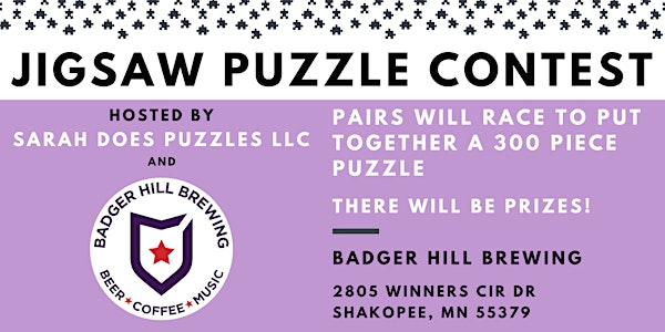 Pairs Jigsaw Puzzle Contest at Badger Hill Brewing - June 2025 | Badger Hill Brewing