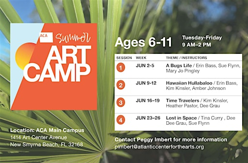 ACA Summer Art Camp - Week ONE June 2-5, 2026 | Atlantic Center for the Arts