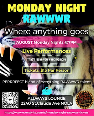 Monday Night RAWWWR | The AllWays Lounge & Cabaret