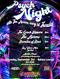 Psych Night - 1st Thursdays with The Harms | Sahara Lounge