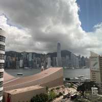 第一次升級至高層半海景房 完全看到維港景色